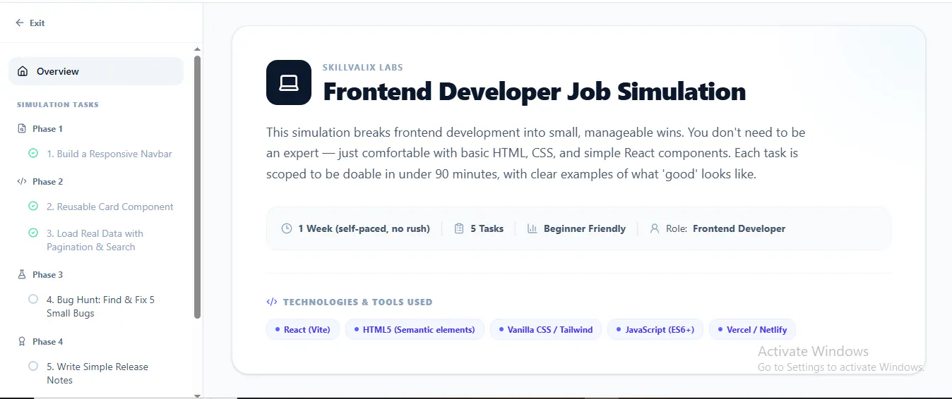 Frontend Developer Job Simulation gallery image