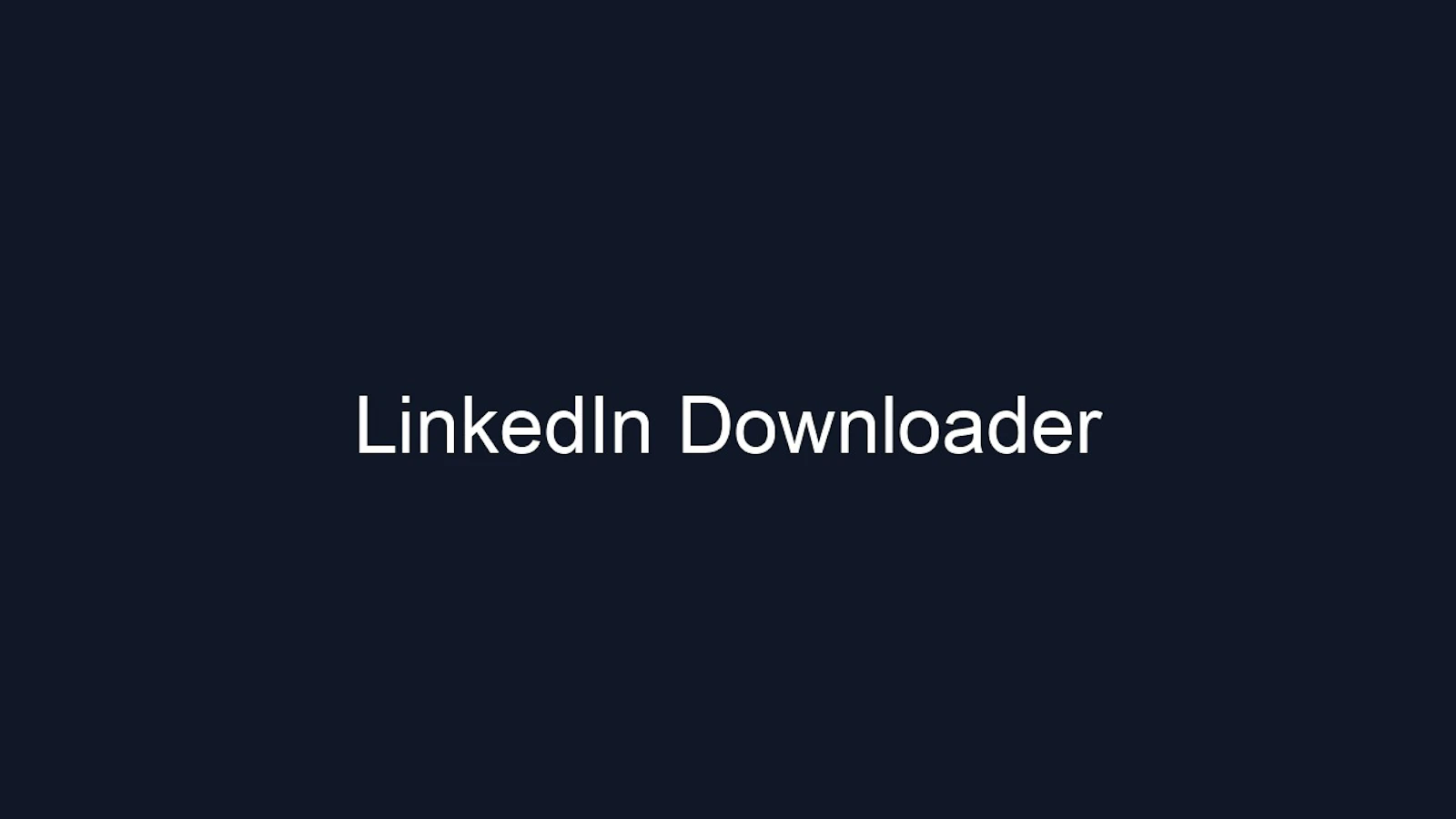 LinkedIn Downloader screenshot 1