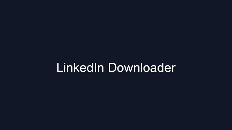 LinkedIn Downloader screenshot 1