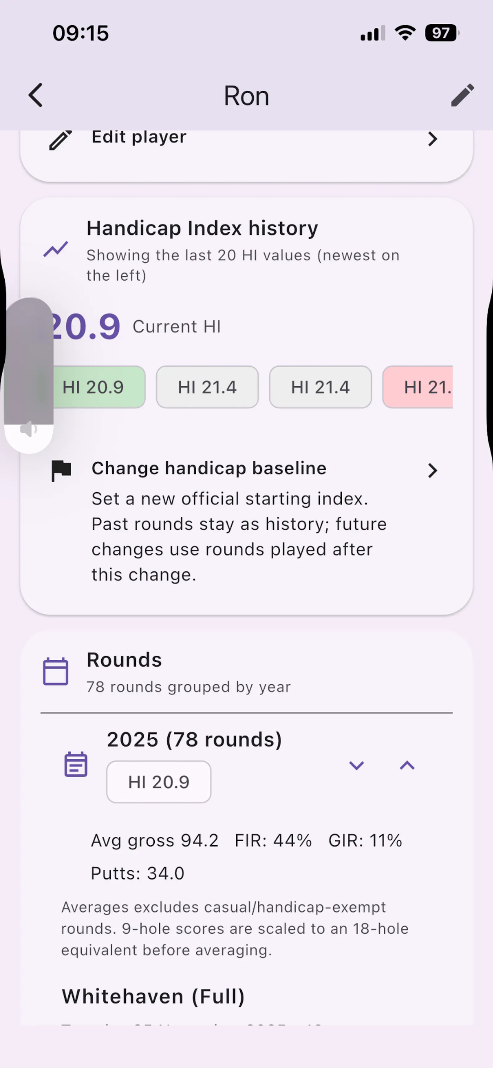 Haylau Handicap Tracker screenshot 5