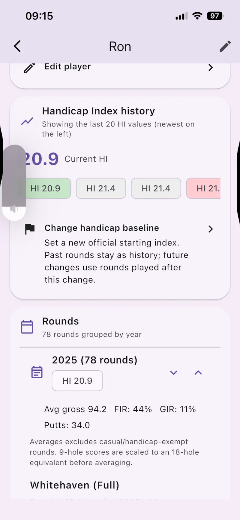 Haylau Handicap Tracker screenshot 5