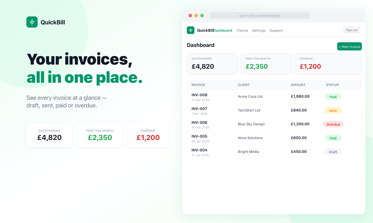 QuickBill – UK Invoice Generator gallery image