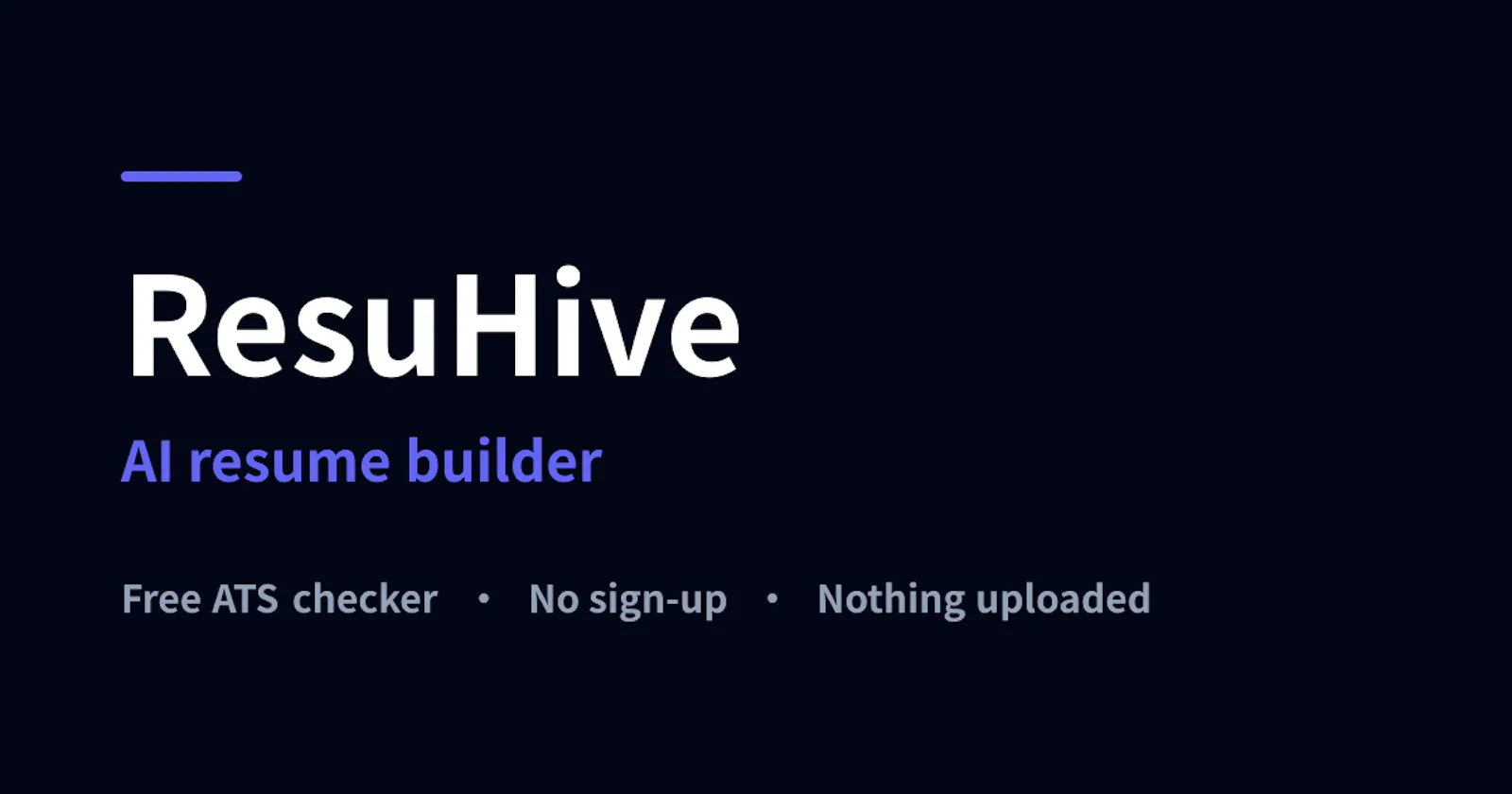 ResuHive screenshot 1