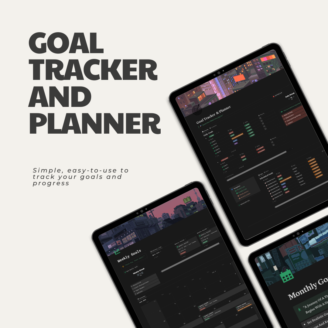 Notion Goal Tracker & Planner 2023