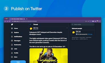 Chirr App browser extension gallery image