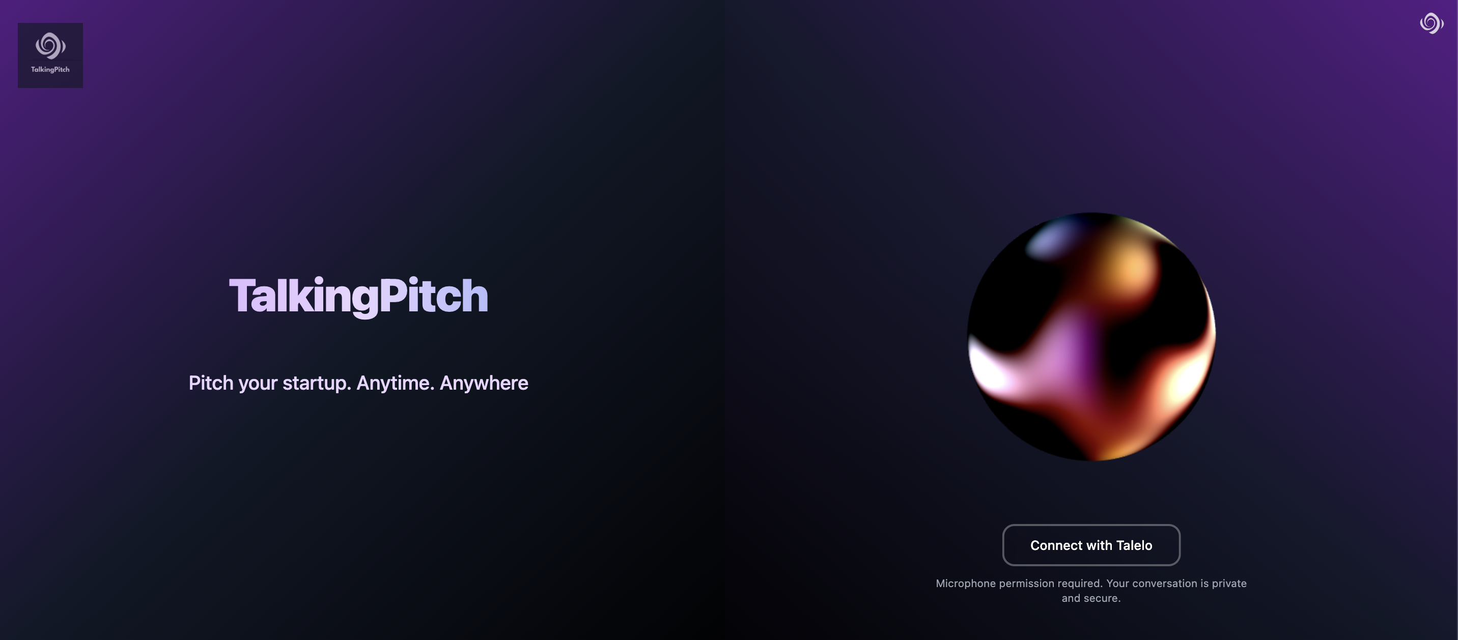Mídia 2 de TalkingPitch - Lançar sua startup.A qualquer momento.Em qualquer lugar