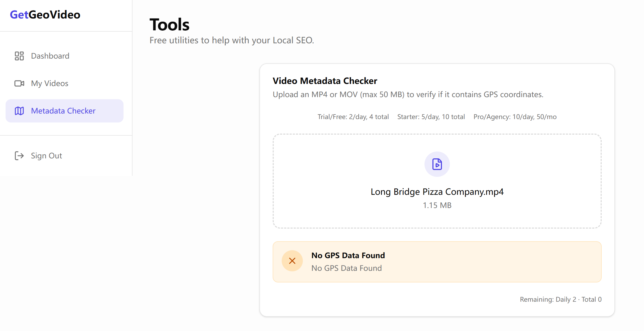 GetGeoVideo - Screenshot 4 showing product features and functionality
