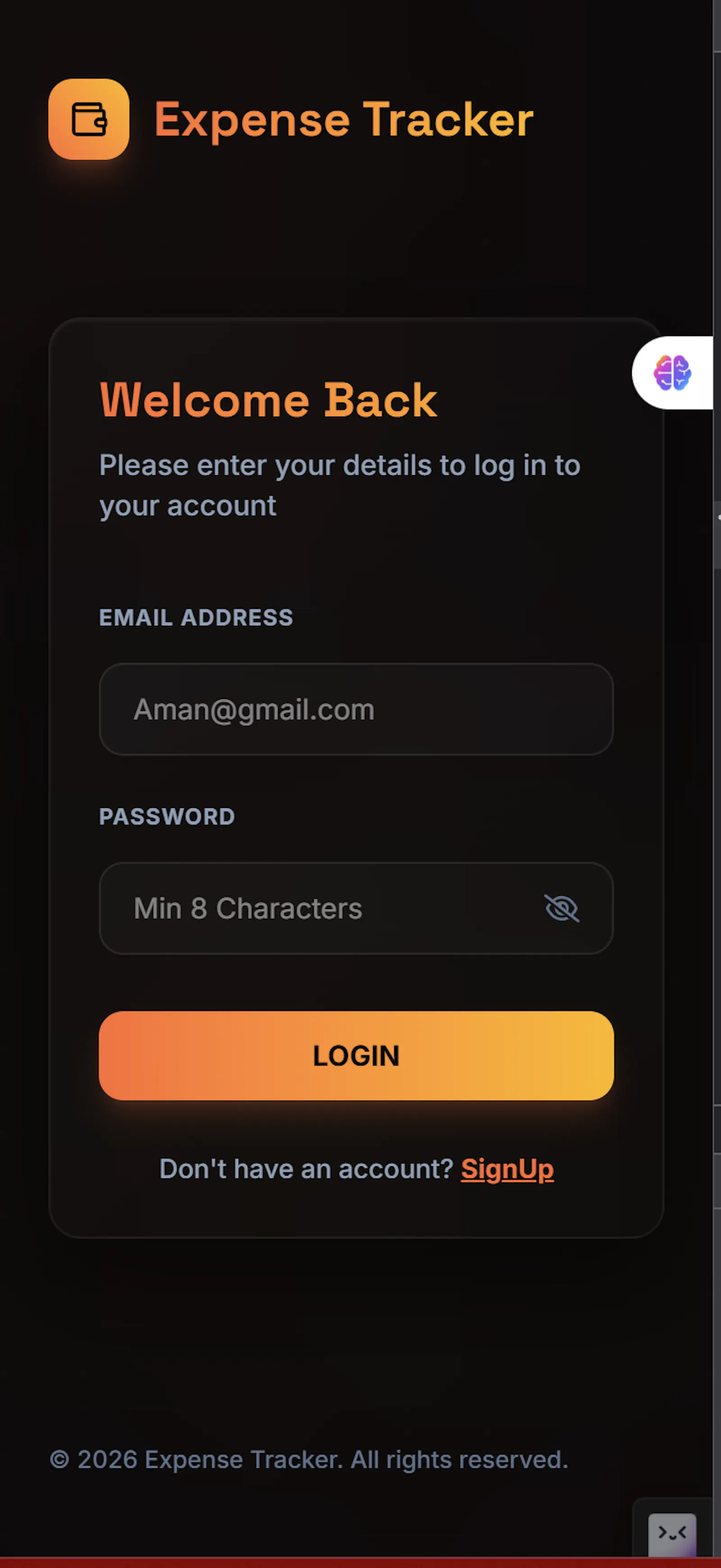 Expense Tracker screenshot 1