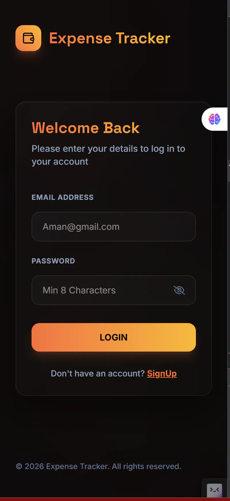 Expense Tracker screenshot 1