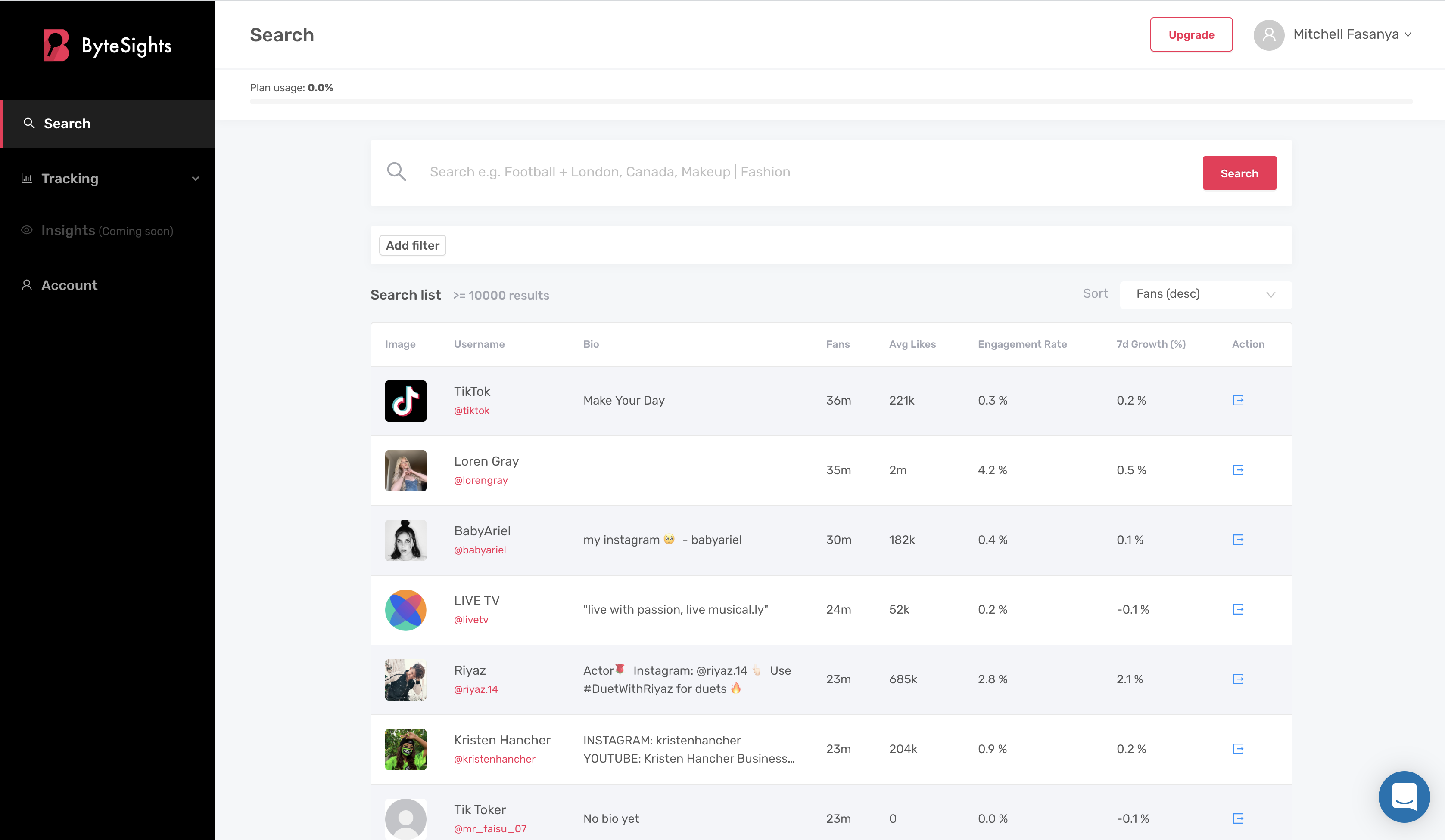 ByteSights - Find TikTok Influencers gallery image
