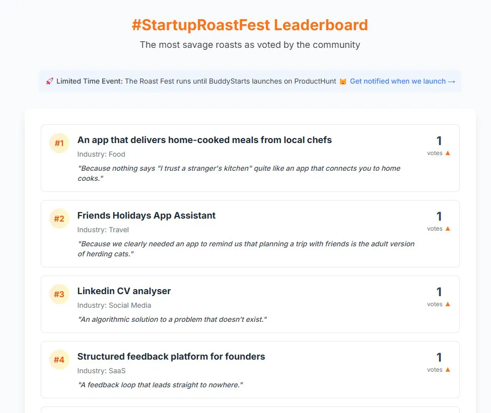  Startup Roast Generator (with Audio) gallery image