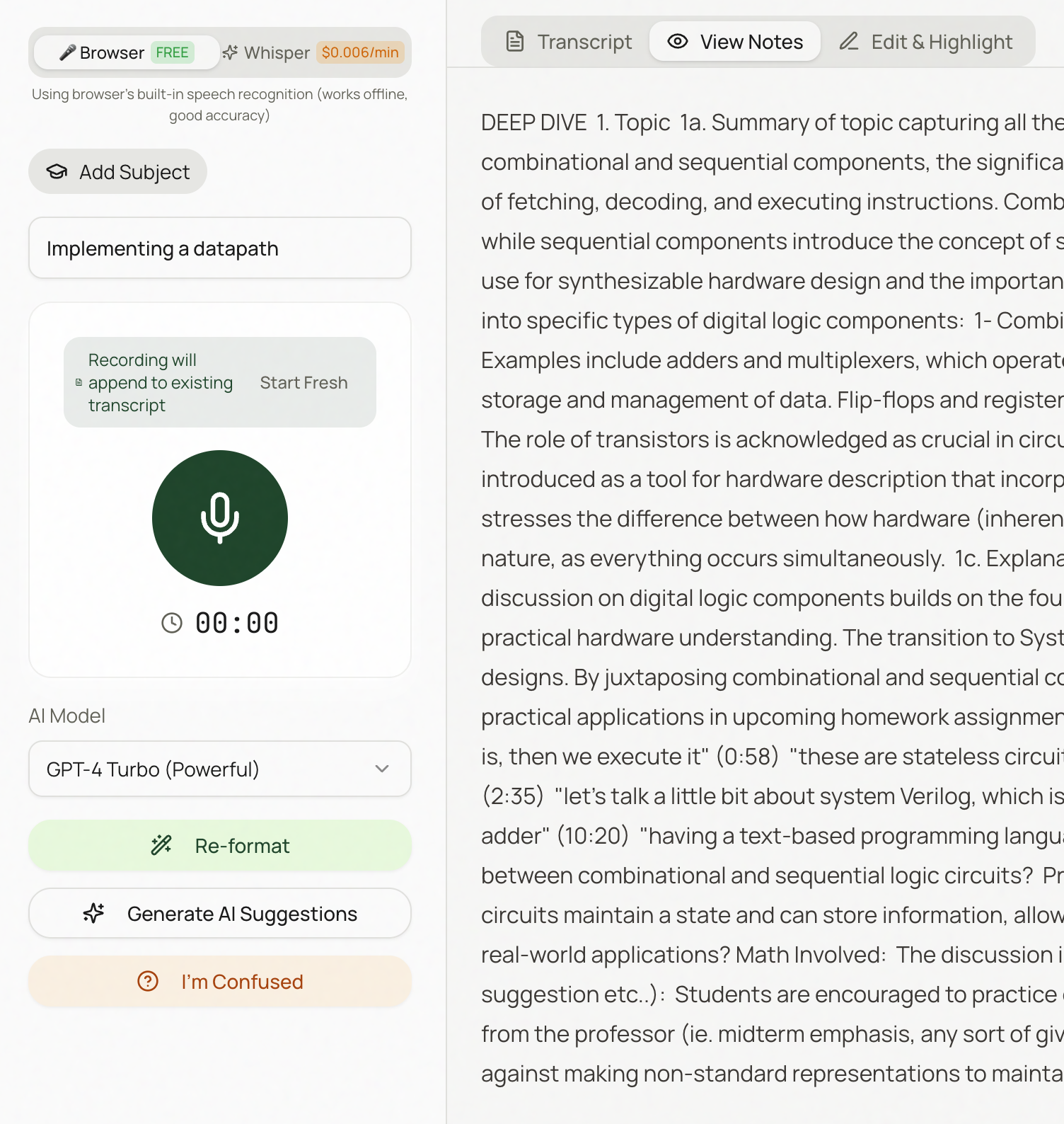 Lecture AI gallery image