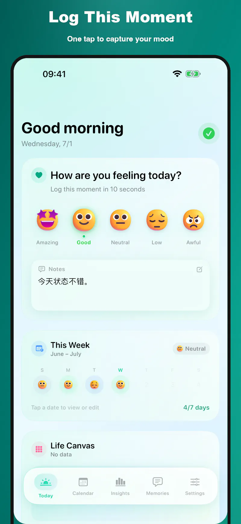 MoodTide screenshot 2