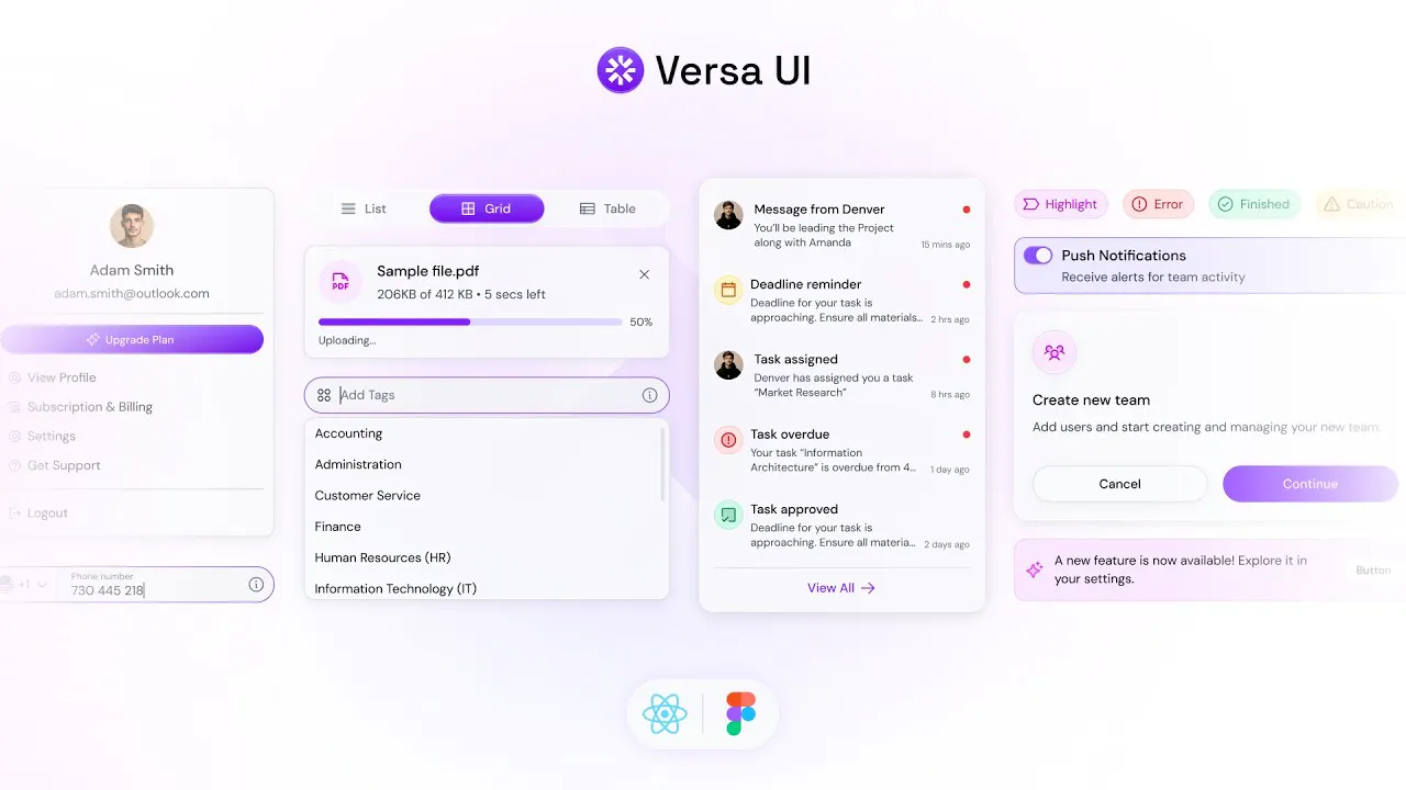 Versa UI React gallery image