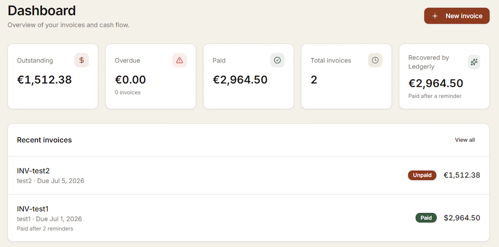 Ledgerly — Invoice Tracking screenshot 2