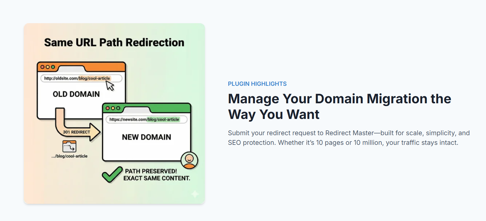 Redirect Master - Screenshot 2 showing product features and functionality