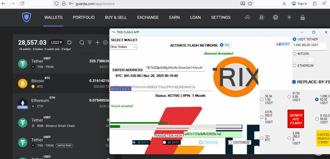 Crypto Flash Tool - Main product screenshot demonstrating key features and user interface