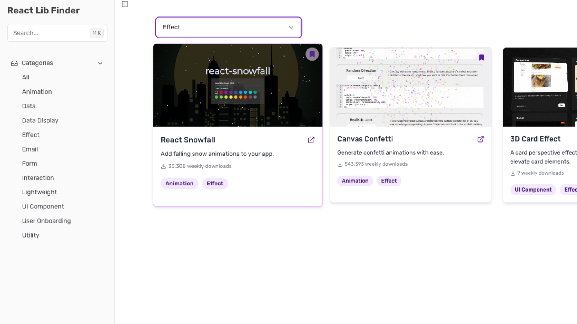 Lib Finder'ı React - Var olduğunu bilmediğiniz React kütüphanelerini keşfedin medya 3