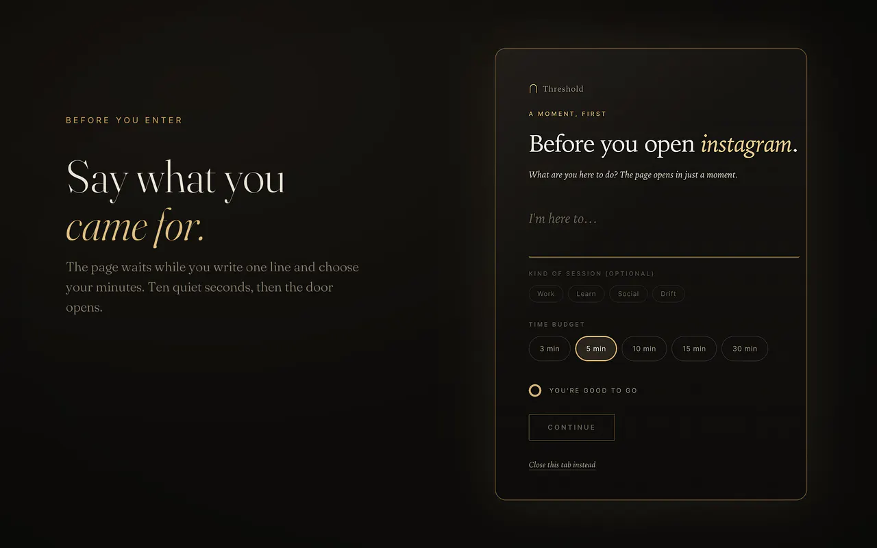 Threshold: Intentional Browsing gallery image