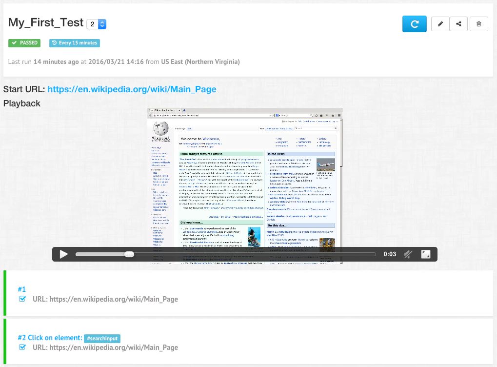 AUTOMATED WEBSITE TESTING FROM THE CLOUD FOR WEBSITES / APPS