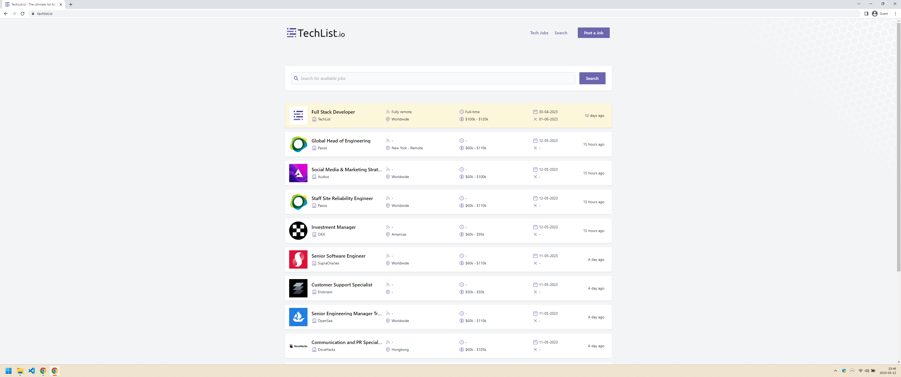 TechList.io - दूरस्थ तकनीकी नौकरियों के लिए नौकरी बोर्ड मीडिया 2