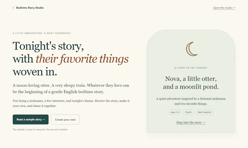 Bedtime Story Studio screenshot 1