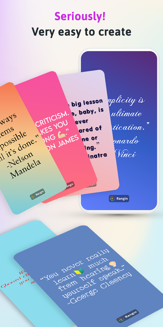 Rangin: Gradient Status Quotes Maker  gallery image