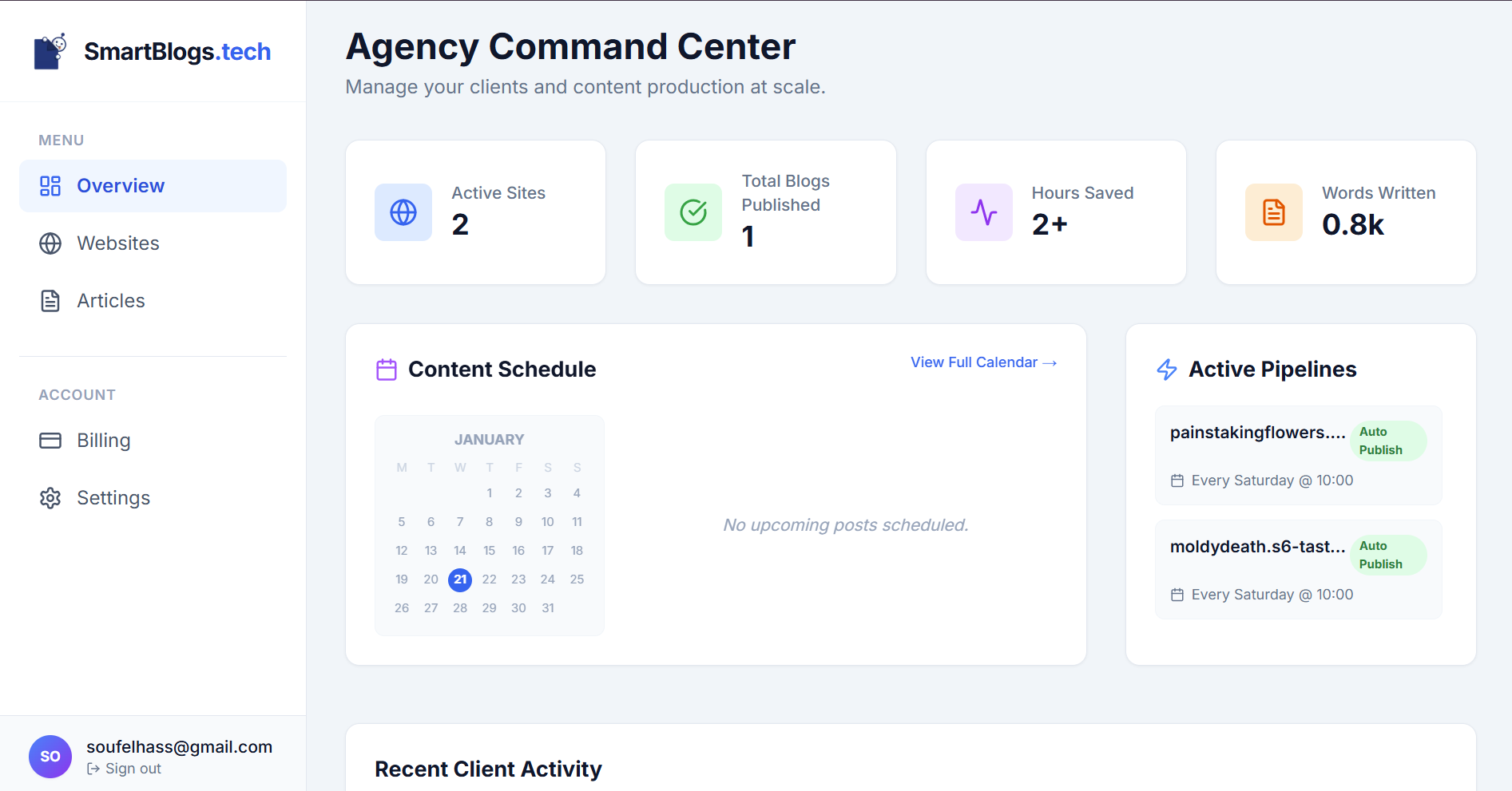 SmartBlogs - Screenshot 2 showing product features and functionality