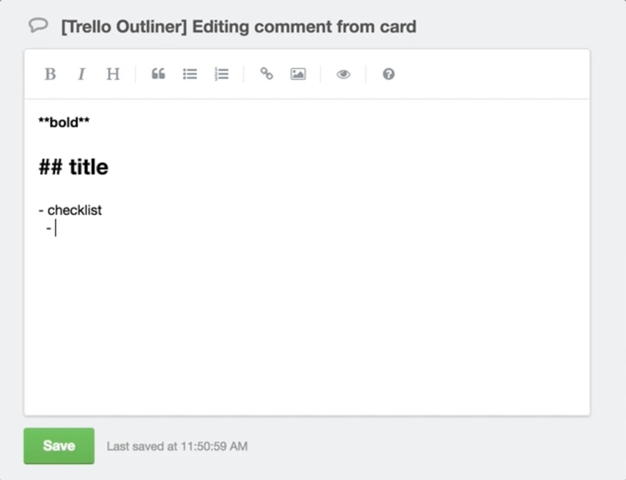Trello Comment Editor