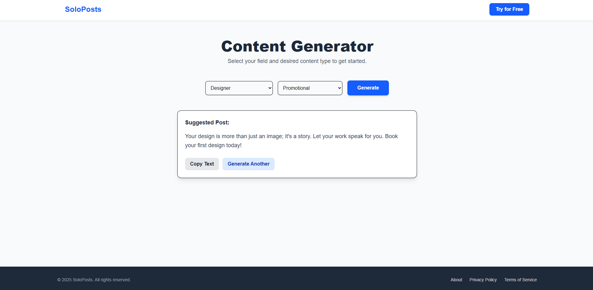 SoloPosts gallery image