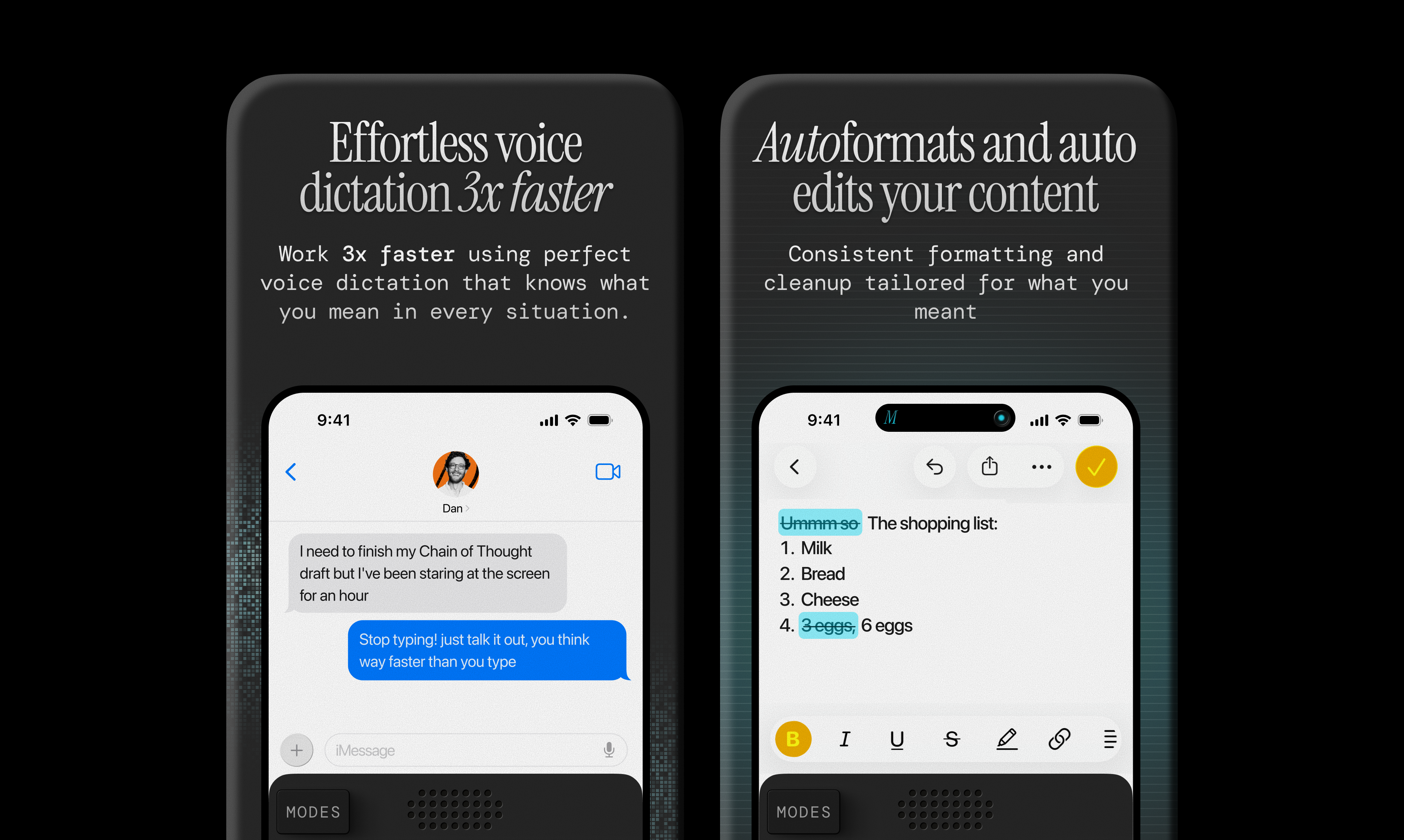 Monologue for iOS - Screenshot 2 showing product features and functionality