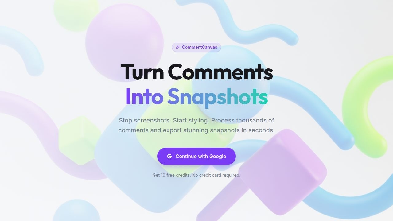 CommentCanvas - Main product screenshot demonstrating key features and user interface