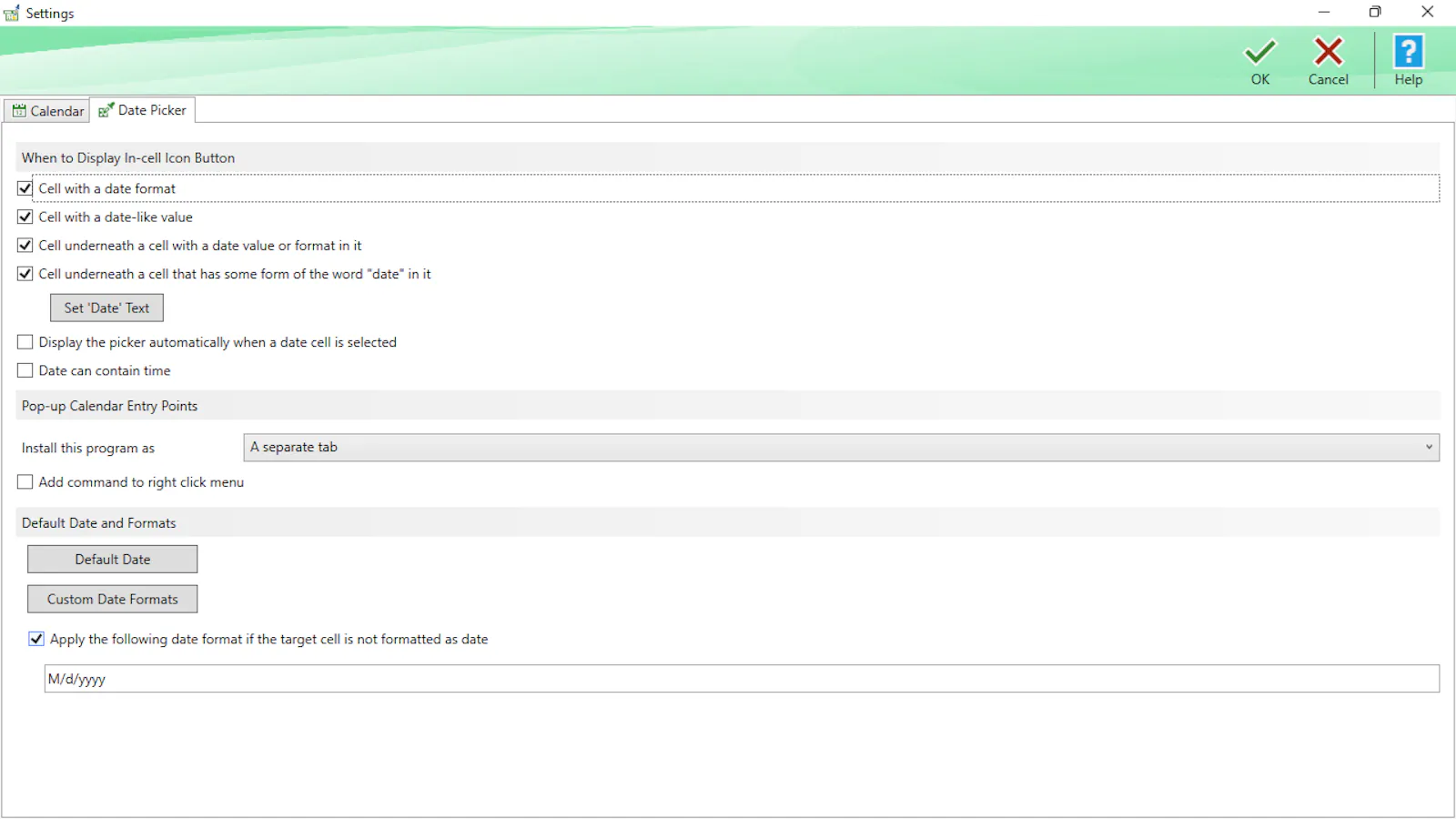 Date Picker for Excel screenshot 4