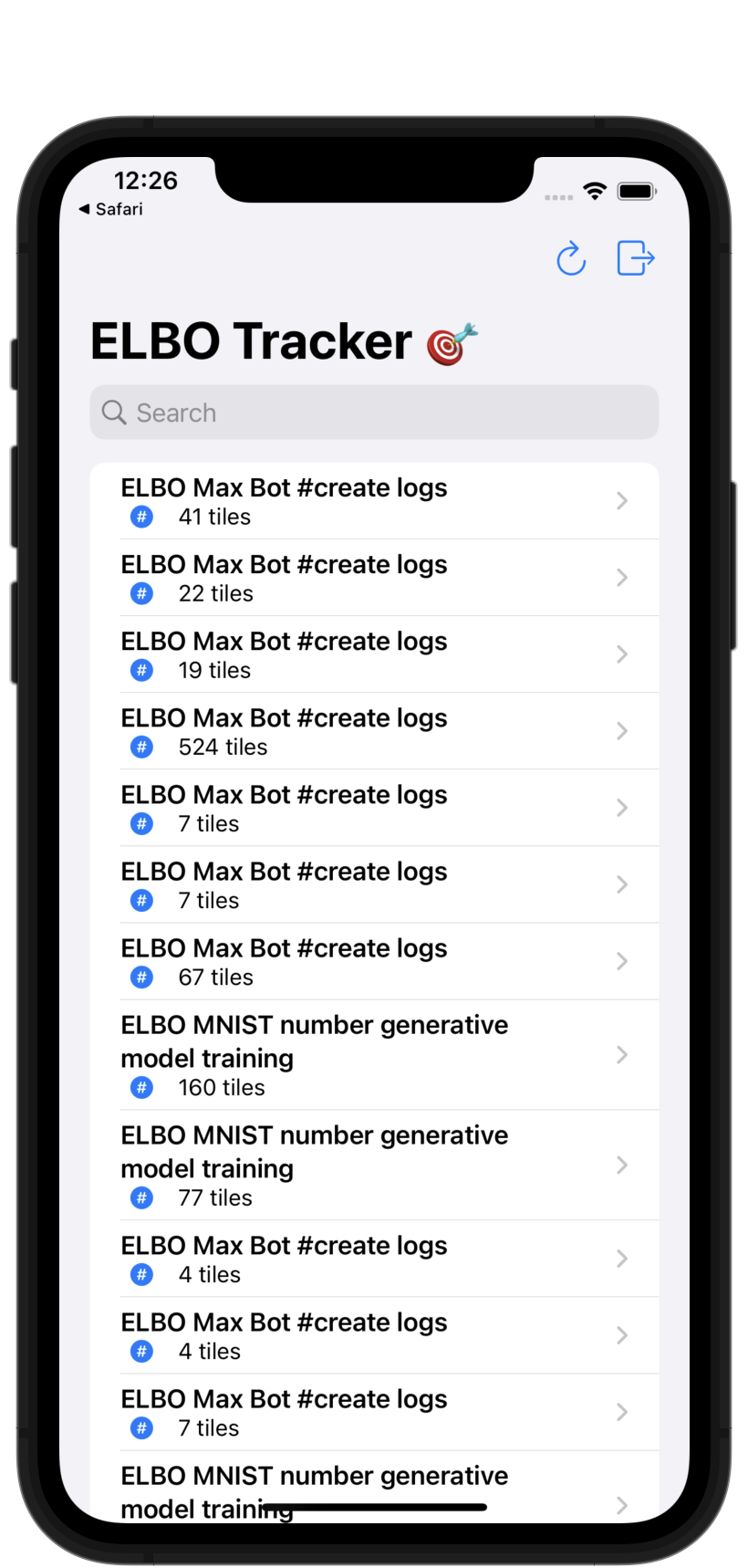 Rastreador de elbo ml - Rastree sus tareas de ML en su teléfono media 2