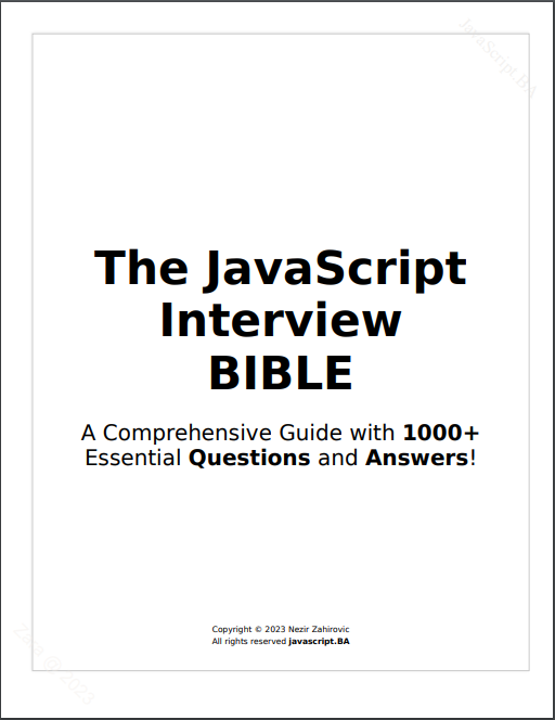 JavaScript 인터뷰 성경 - 1000 가지 필수 질문과 답변을 가이드! 미디어 2