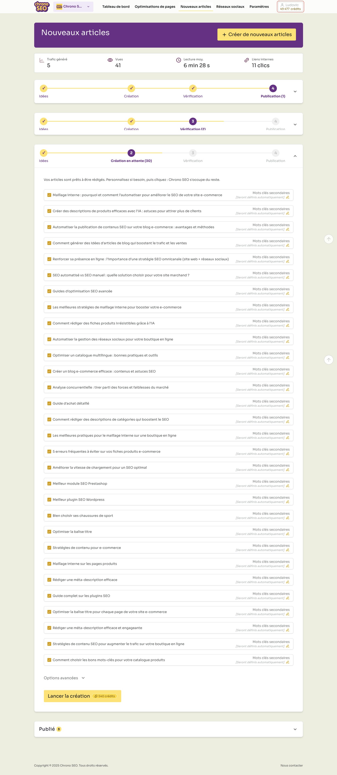 Chrono SEO - Screenshot 2 showing product features and functionality