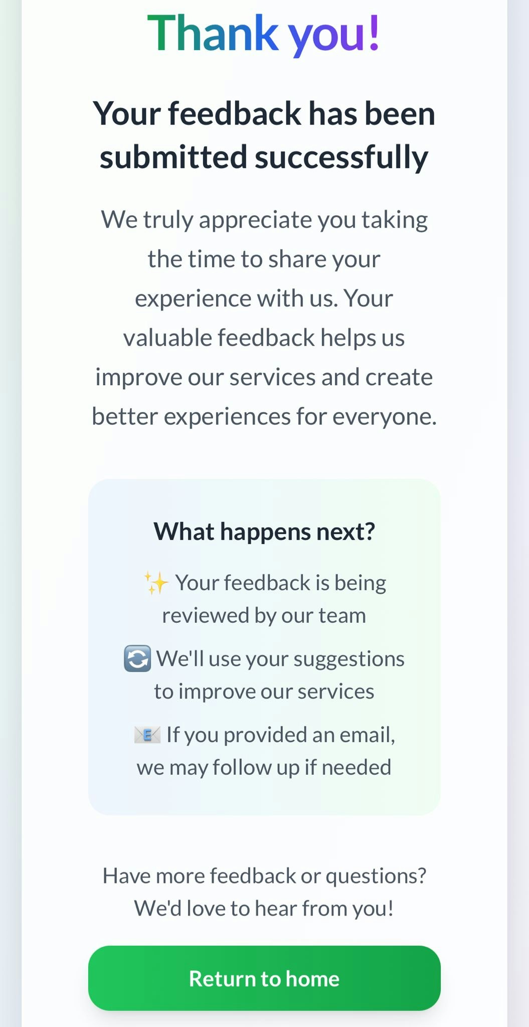 Impr∞v - Customer feedback gallery image