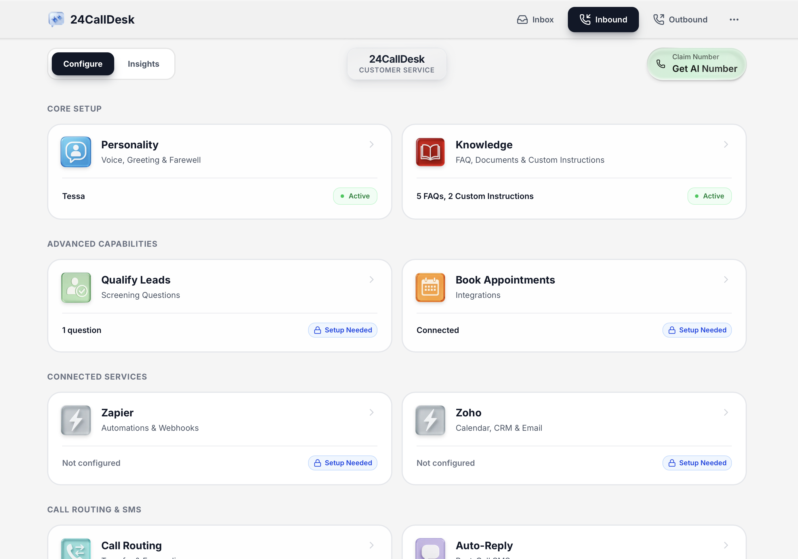 24CallDesk - Main product screenshot demonstrating key features and user interface
