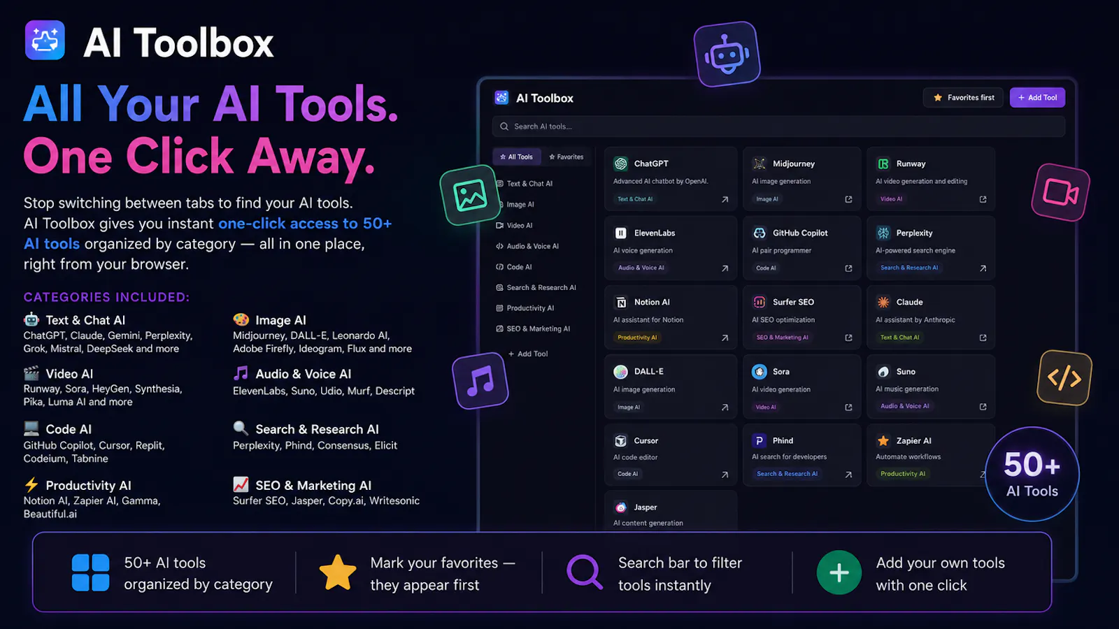 AI Toolbox  Quick Access to 50+ AI Tools screenshot 1