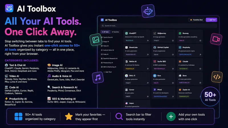 AI Toolbox  Quick Access to 50+ AI Tools screenshot 1