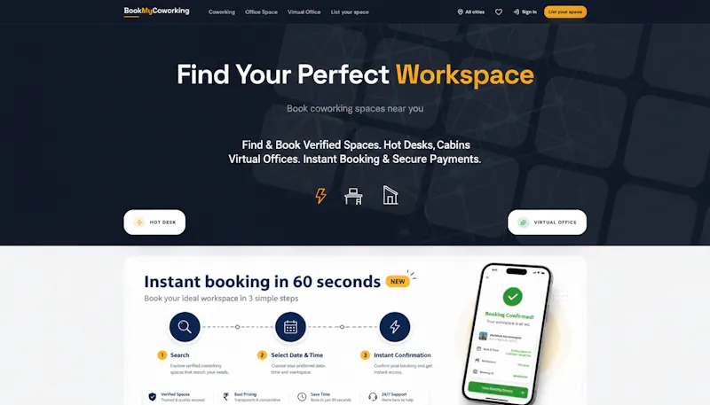 BookMyCoworking  screenshot 1