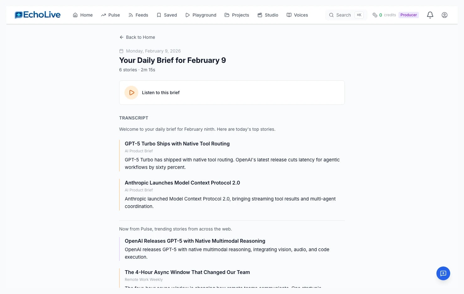 EchoLive: Read, Listen, Create - Screenshot 5 showing product features and functionality