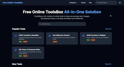Free Online Dev ToolsBox gallery image
