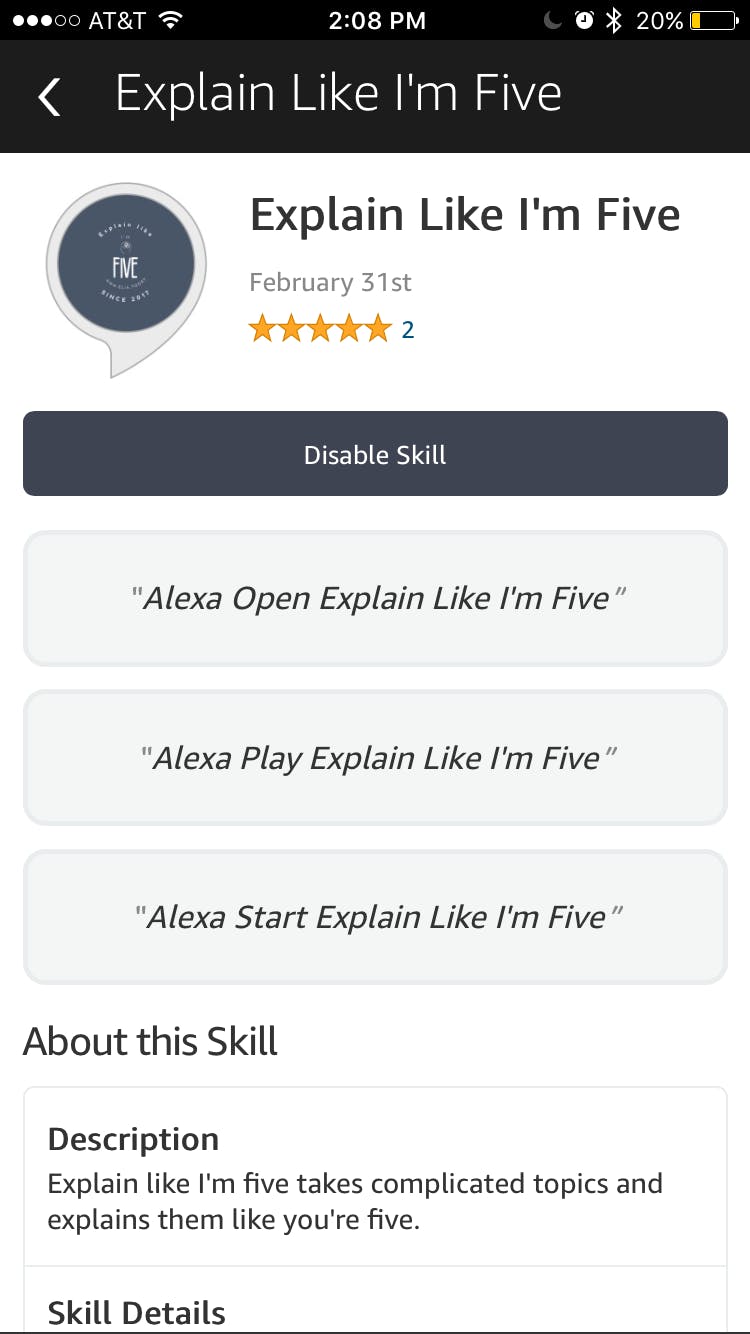 Explain Like I'm Five Alexa Skill media 1