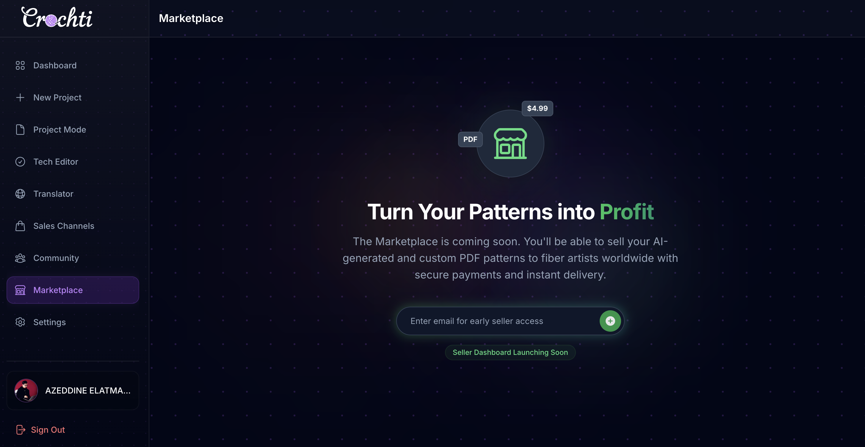 Crochti - Screenshot 4 showing product features and functionality