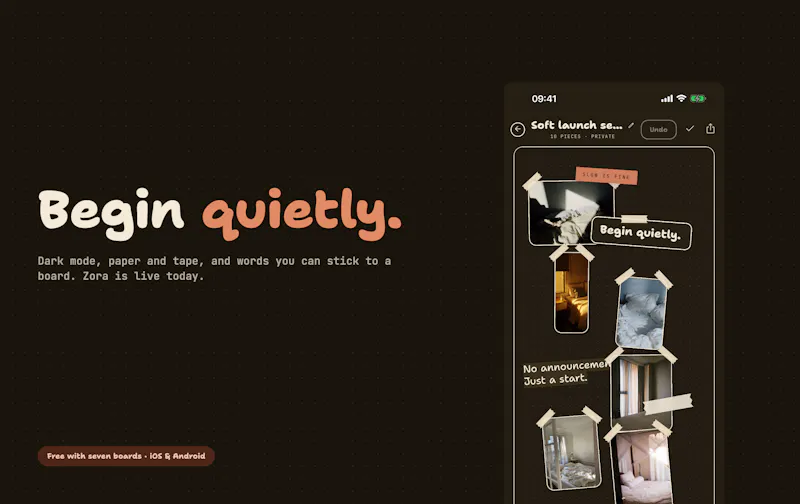 Zora - Vision & Mood Board screenshot 3