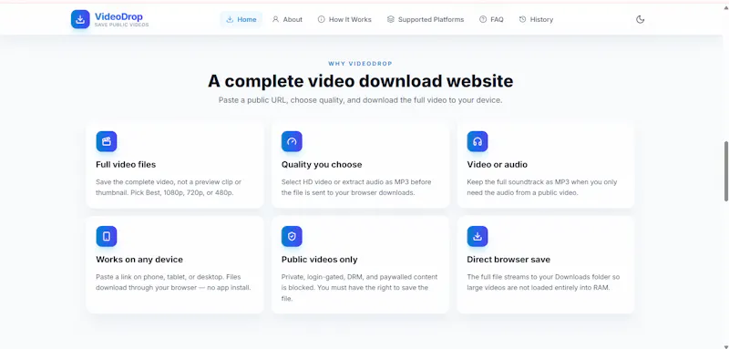VideoDrop screenshot 3