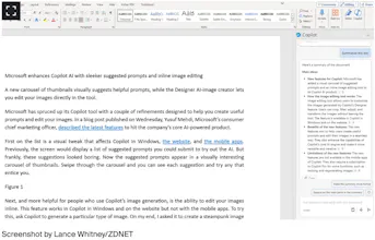 Word 中的 Copilot 圖庫影像