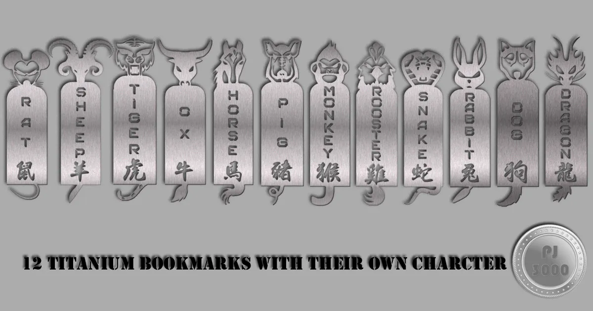 World Toughest Titanium bookmarks