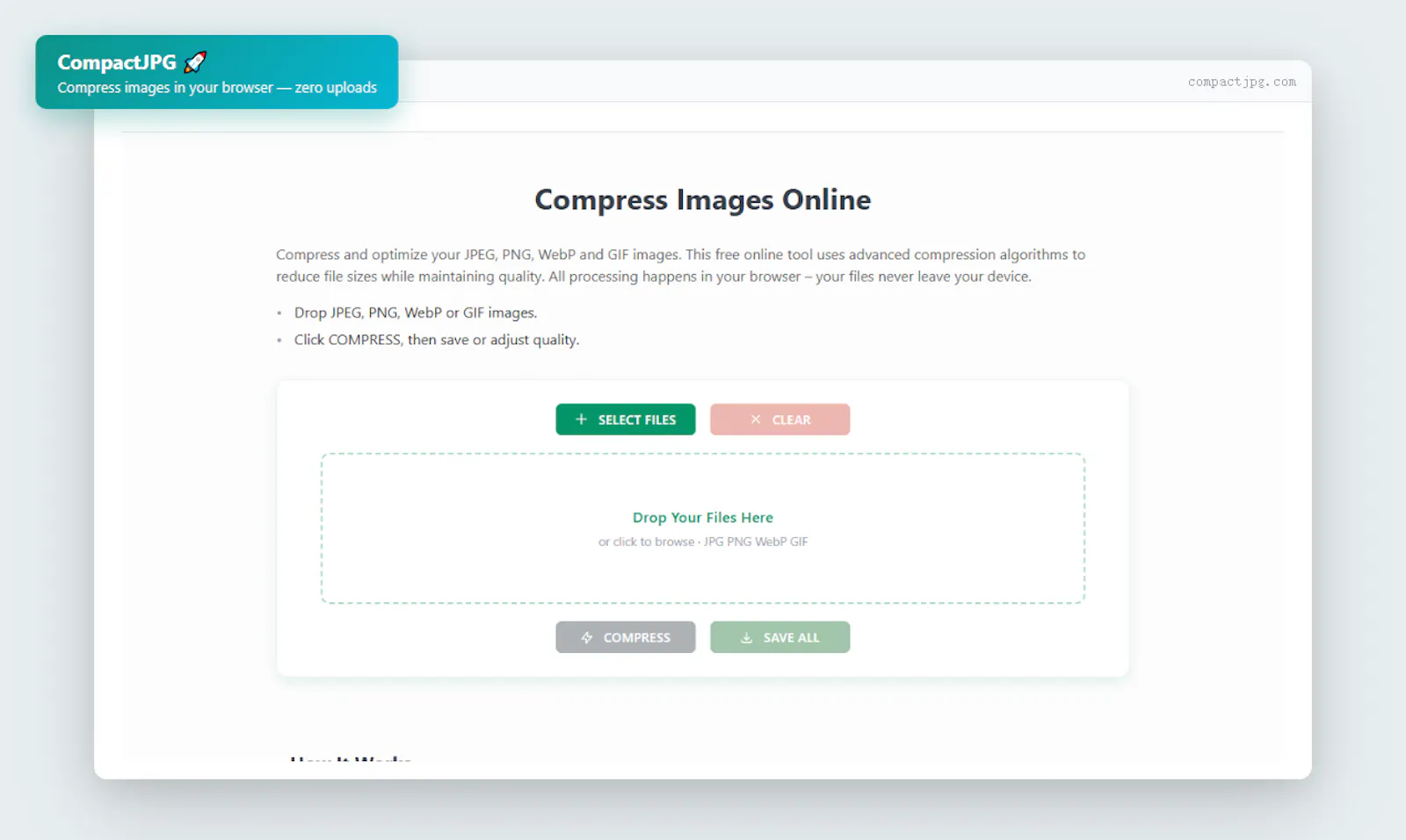 CompactJPG screenshot 1
